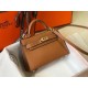 Hermes Kelly Mini II Sellier Bag In Gold Epsom Leather