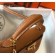 Hermes Kelly Mini II Sellier Bag In Gold Epsom Leather