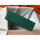 Hermes Kelly Mini II Sellier Bag In Vert Vertigo Epsom Leather