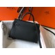 Hermes Kelly Mini II Sellier Bag In Black Epsom Leather