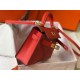 Hermes Kelly Mini II Sellier Bag In Red Epsom Leather