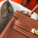 Hermes Kelly 20cm Bag In Gold Clemence Leather GHW