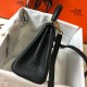 Hermes Kelly 20cm Bag In Black Clemence Leather GHW