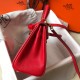 Hermes Kelly 20cm Bag In Red Clemence Leather GHW