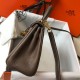 Hermes Kelly 20cm Bag In Taupe Clemence Leather GHW