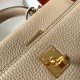 Hermes Kelly 20cm Bag In Trench Clemence Leather GHW