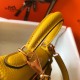 Hermes Kelly 20cm Bag In Yellow Clemence Leather GHW