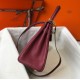 Hermes Kelly 25cm Retourne Bag in Bordeaux Clemence Leather GHW