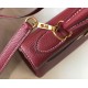 Hermes Kelly 25cm Retourne Bag in Bordeaux Clemence Leather GHW