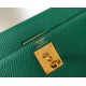 Hermes Kelly 25cm Retourne Bag in Malachite Clemence Leather GHW