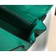 Hermes Kelly 25cm Retourne Bag in Malachite Clemence Leather GHW