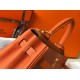 Hermes Kelly 25cm Retourne Bag in Orange Clemence Leather GHW