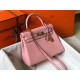 Hermes Kelly 25cm Retourne Bag in Pink Clemence Leather GHW