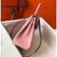 Hermes Kelly 25cm Retourne Bag in Pink Clemence Leather GHW