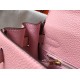 Hermes Kelly 25cm Retourne Bag in Pink Clemence Leather GHW