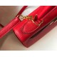 Hermes Kelly 25cm Retourne Bag in Red Clemence Leather GHW