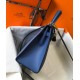 Hermes Kelly 25cm Sellier Bag in Blue Agate Epsom Calfskin GHW