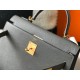 Hermes Kelly 25cm Sellier Bag in Ardoise Epsom Calfskin GHW