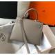 Hermes Kelly 25cm Sellier Bag in Gris Asphalt Epsom Calfskin GHW