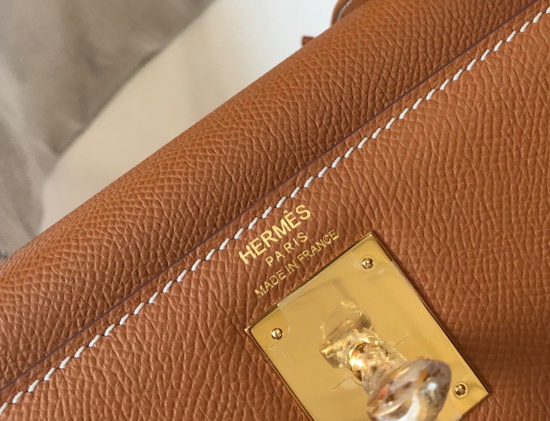 Hermes Kelly 25cm Sellier Bag in Gold Epsom Calfskin GHW