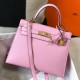 Hermes Kelly 25cm Sellier Bag in Mauve Sylvestre Epsom Calfskin GHW