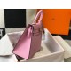 Hermes Kelly 25cm Sellier Bag in Mauve Sylvestre Epsom Calfskin GHW