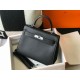 Hermes Kelly 25cm Sellier Bag in Black Epsom Calfskin