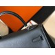 Hermes Kelly 25cm Sellier Bag in Black Epsom Calfskin