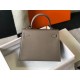 Hermes Kelly 25cm Sellier Bag in Taupe Epsom Calfskin