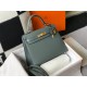 Hermes Kelly 25cm Sellier Bag in Vert Amande Epsom Calfskin GHW