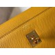 Hermes Kelly 25cm Sellier Bag in Jaune Ambre Epsom Calfskin GHW