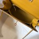 Hermes Kelly 25cm Sellier Bag in Jaune Ambre Epsom Calfskin GHW