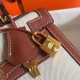 Hermes Kelly 28cm Bag In Canvas With Barenia Leather