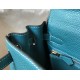 Hermes Kelly 28cm Retourne Bag in Blue Jean Clemence Leather GHW