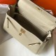 Hermes Kelly 28cm Retourne Bag in Craie Clemence Leather GHW