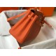 Hermes Kelly 28cm Retourne Bag in Orange Clemence Leather GHW