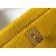 Hermes Kelly 28cm Retourne Bag in Yellow Clemence Leather GHW