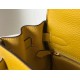 Hermes Kelly 28cm Retourne Bag in Yellow Clemence Leather GHW