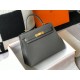 Hermes Kelly 28cm Sellier Bag in Ardoise Epsom Calfskin GHW