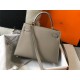 Hermes Kelly 28cm Sellier Bag in Gris Asphalt Epsom Calfskin GHW