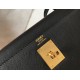 Hermes Kelly 28cm Sellier Bag in Black Epsom Calfskin GHW