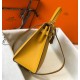 Hermes Kelly 28cm Sellier Bag in Yellow Epsom Calfskin GHW