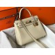 Hermes Kelly 32cm Retourne Bag in Craie Clemence Leather GHW