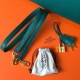 Hermes Kelly 32cm Retourne Bag in Malachite Clemence Leather GHW