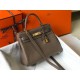 Hermes Kelly 32cm Retourne Bag in Taupe Clemence Leather GHW