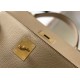 Hermes Kelly 32cm Retourne Bag in Trench Clemence Leather GHW