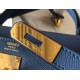 Hermes Kelly 32cm Sellier Bag in Blue Agate Epsom Calfskin GHW