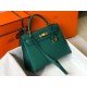 Hermes Kelly 32cm Sellier Bag in Malachite Epsom Calfskin GHW