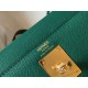 Hermes Kelly 32cm Sellier Bag in Malachite Epsom Calfskin GHW