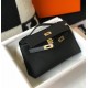 Hermes Kelly Pochette Clutch Bag In Black Epsom Leather